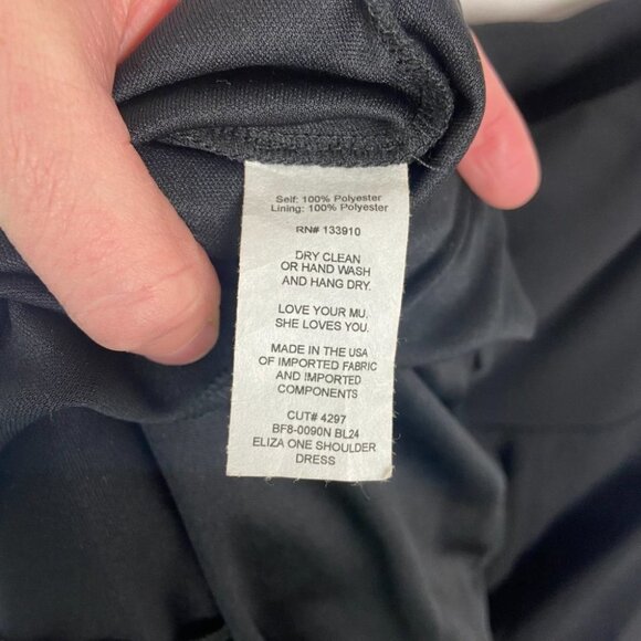 NWT Show Me Your Mumu Eliza One Shoulder Dress Black Size XXL New With Tags Boho - Picture 7 of 7